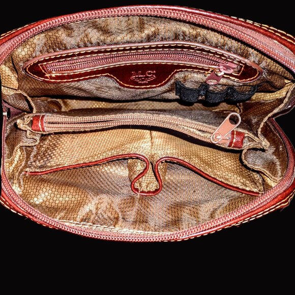 MC Marc Chantal Croc Embossed Western-Inspired Satchel ~ Shoulder Bag w/Key Tab! - Picture 9 of 16